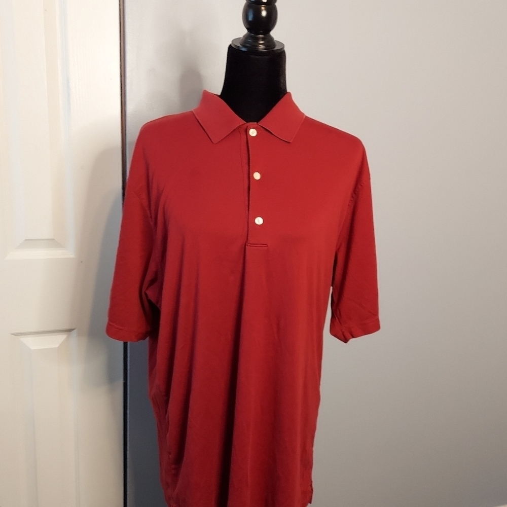 Greg Norman Play Dry Polo Shirt Shark Size Large